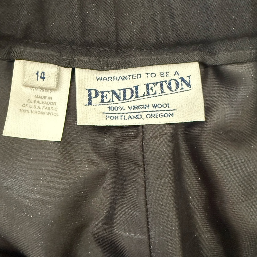 Pendleton Black Wool Pants Lined Classic Style Wo… - image 5
